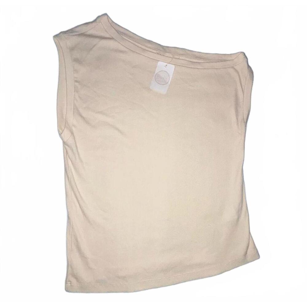 By Together Cream Off the shoulder tank top